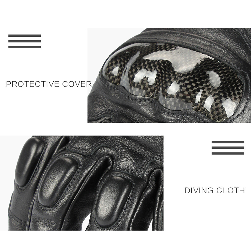 Leather Gloves Electric Scooter Riding Motorcycle Gloves Winter Riding Gloves Hand Protection