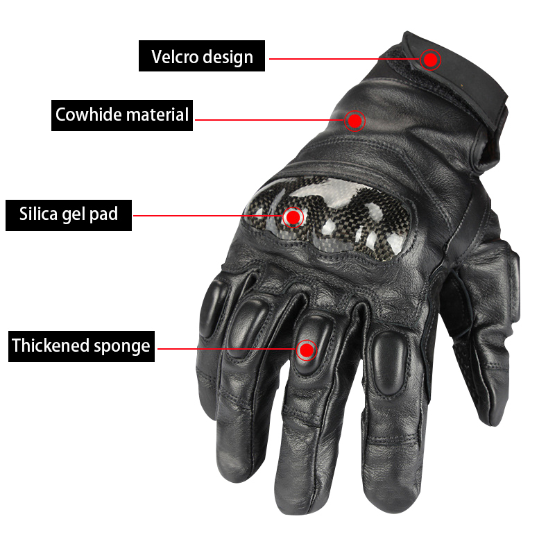 Leather Gloves Electric Scooter Riding Motorcycle Gloves Winter Riding Gloves Hand Protection