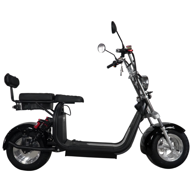 Aluminium wheel double seat one-button start electric citycoco HR5