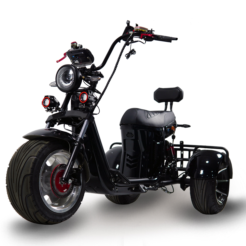 New model Three Wheel Bike E-Chopper 2000w Powerful Electric Scooter for Golf Course Use HT9