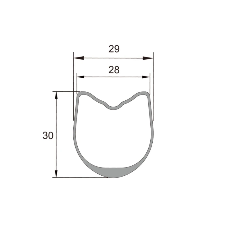 700c 30mm Tubular Road Disc Cyclocross Carbon Rims