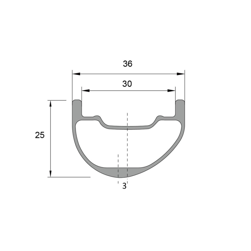 MXA936XC Asymmetric 29er 36mm Wide XC MTB Carbon Rims