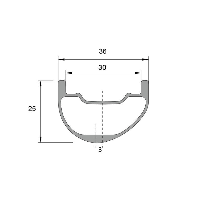 29er 36mm Wide AM MTB Carbon Rims Hookless