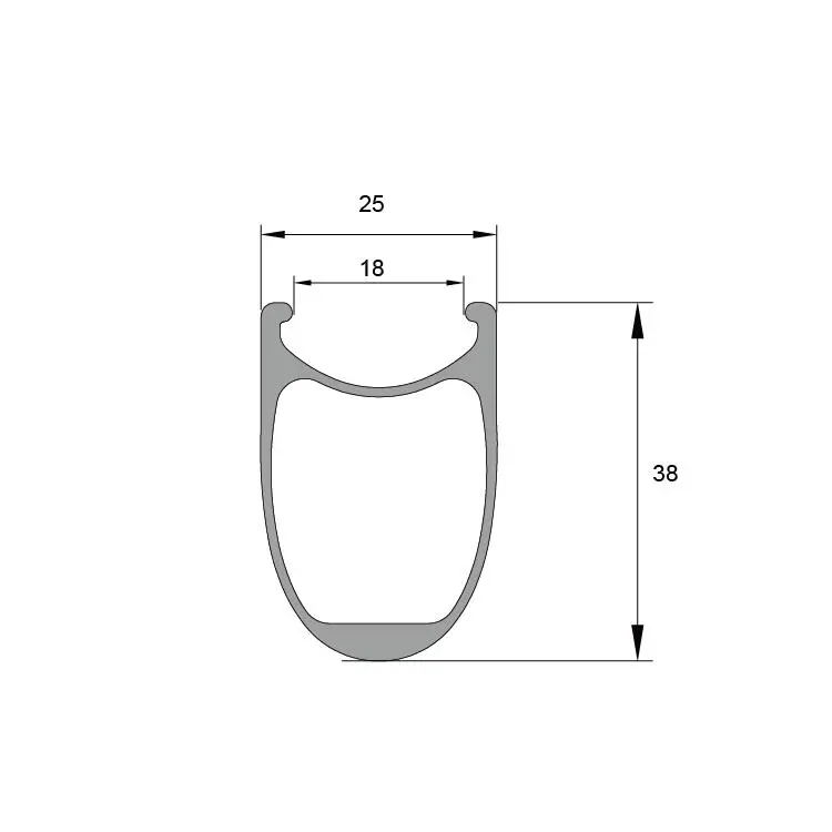 24inch 507 BMX Clincher Carbon Rims 38mm Depth 25mm Width