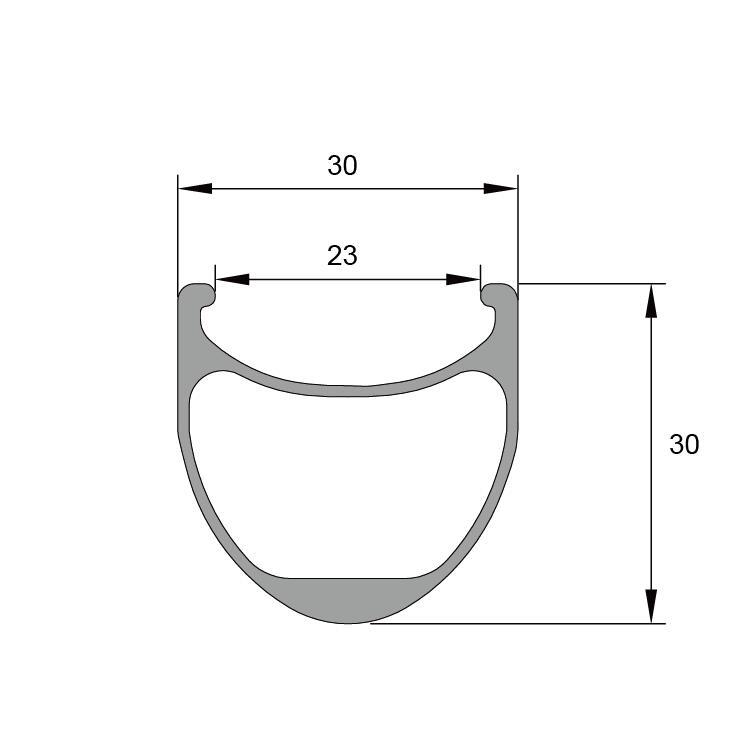 24inch 507 30mm Width 30mm Depth BMX Clincher Carbon Rims