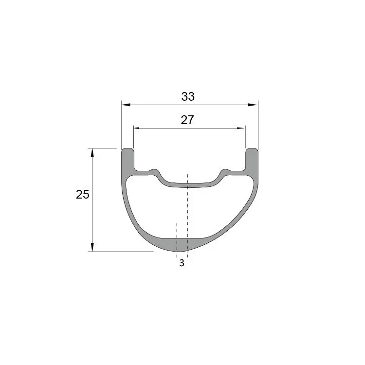 MXV933XC Asymmetric 29er 33mm Wide MTB Carbon XC Rims