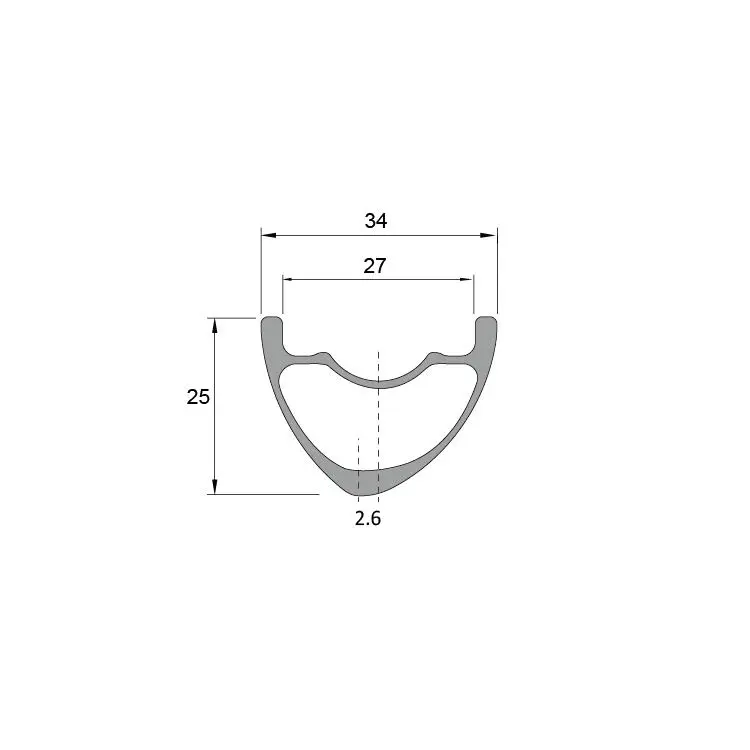 MXV934XC 29er 34mm MTB XC Carbon Rims Asymmetric