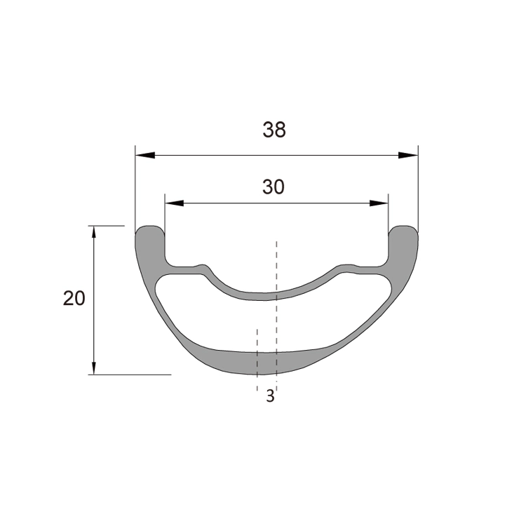 FCP 29er MTB Carbon Rims 38mm AM