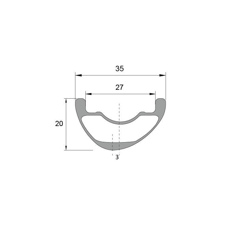 FCP 29er MTB Carbon Rims 35mm AM