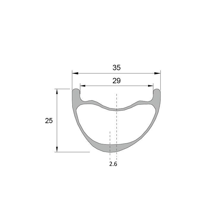 MX935XC 29er 35mm Wide XC MTB Carbon Rims