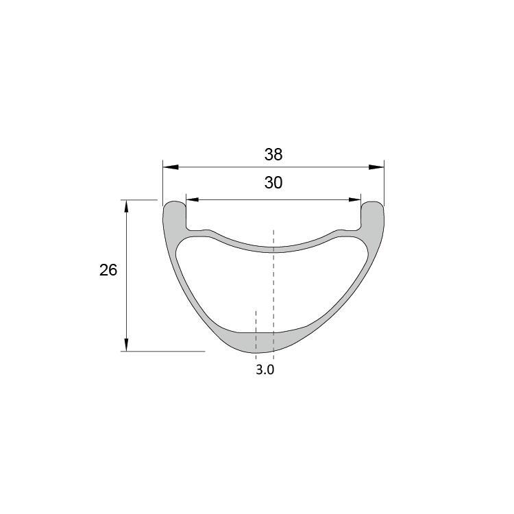 MX738E 650B 38mm E-Bike Carbon Rims