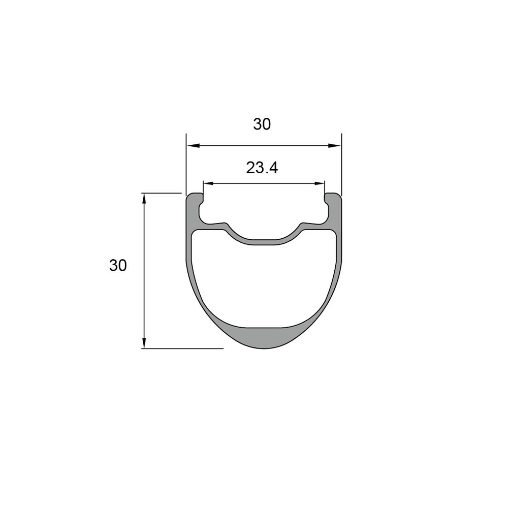 20inch 406 BMX Clincher Carbon Rims 30mm Depth 30mm Width