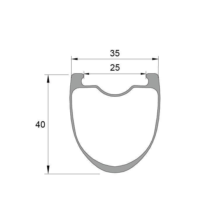 ARX40X25 Road Gravel Carbon Rims