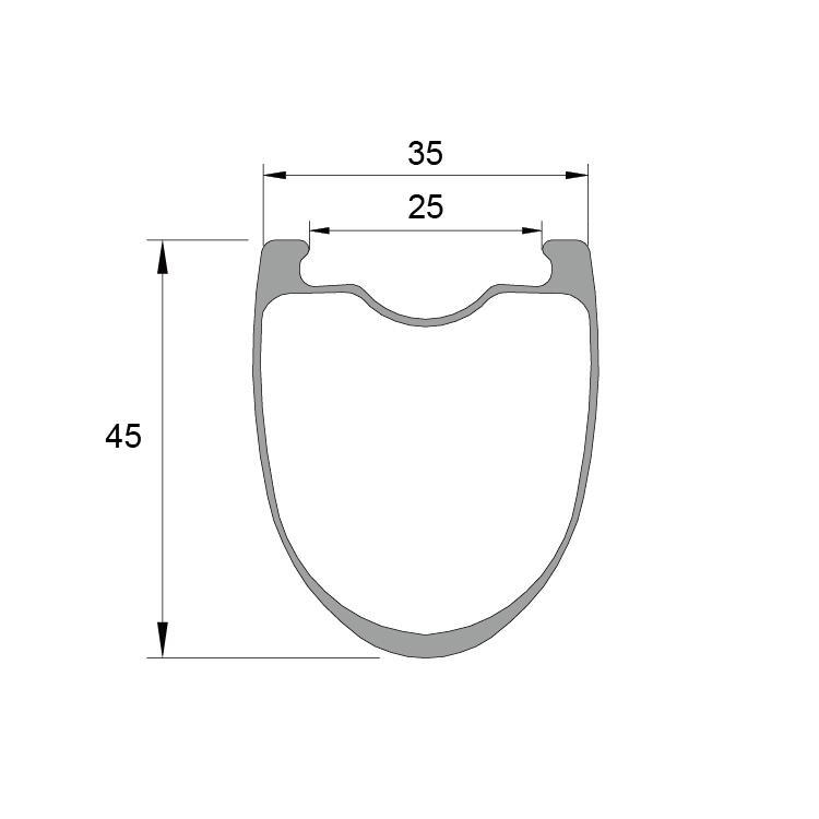 ARX45X25 Road Gravel Carbon Rims