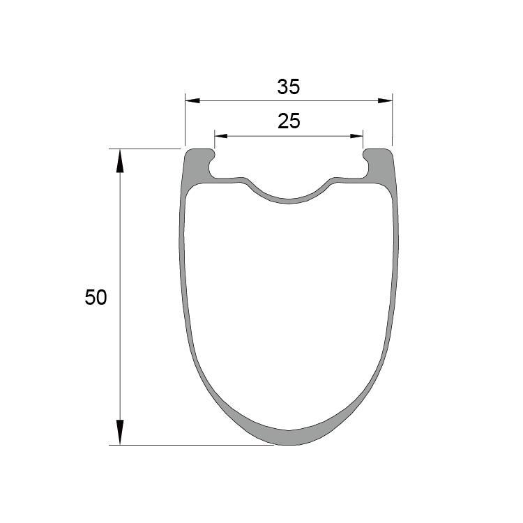 ARX50X25 Road Gravel Carbon Rims