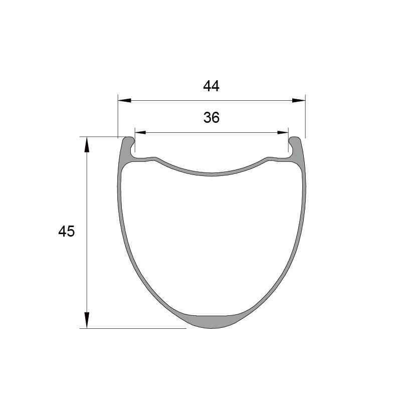 700c GX45x36 Gravel Carbon Rims