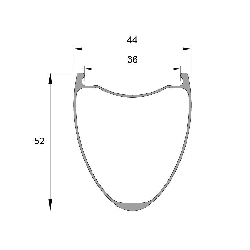 700c GX52X36 Gravel Carbon Rims