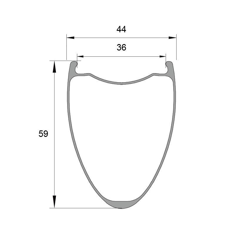 700c GX59X36 Gravel Carbon Rims