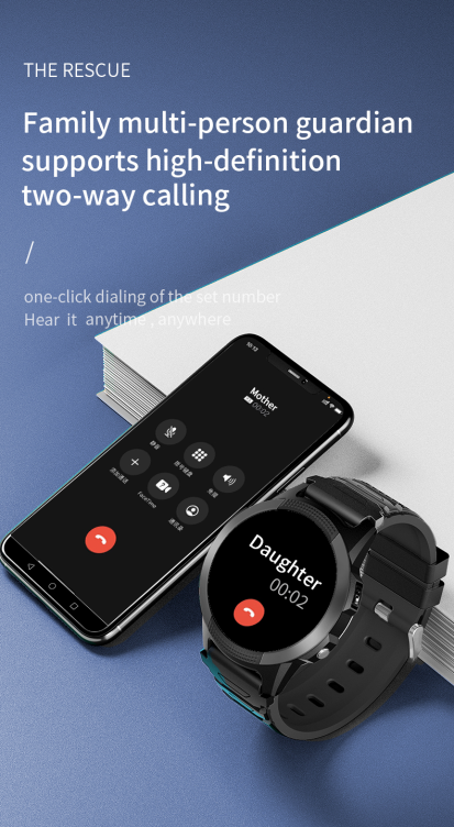 A56S 4G Elderly Round GPS Smart watch