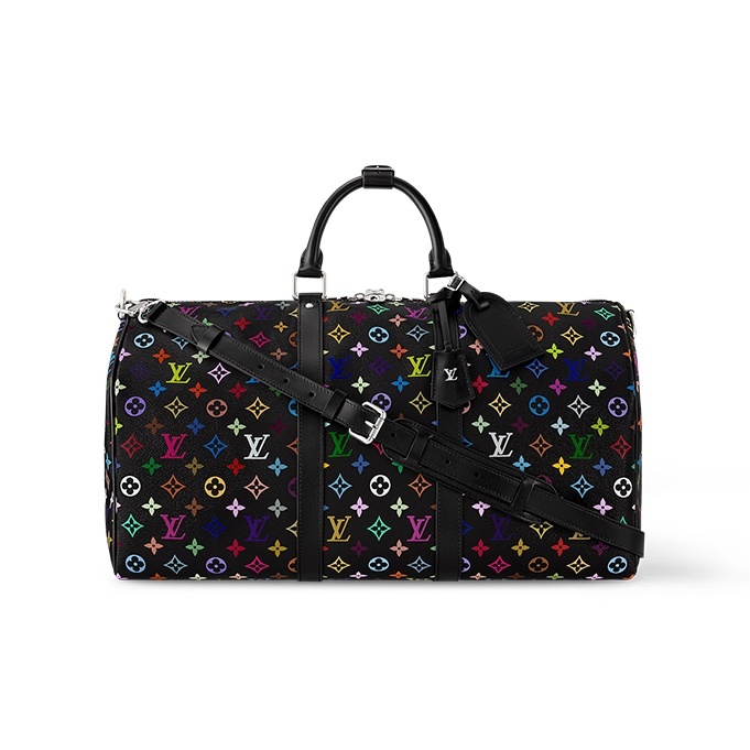 Louis Vuitton x Takashi Murakami Keepall 50 mit Schulterriemen