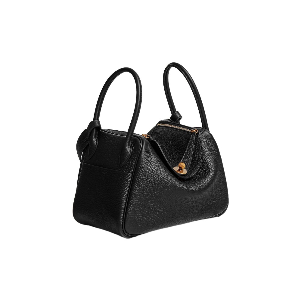 Hermès Lindy 26 Gelbgold Clemence Noir
