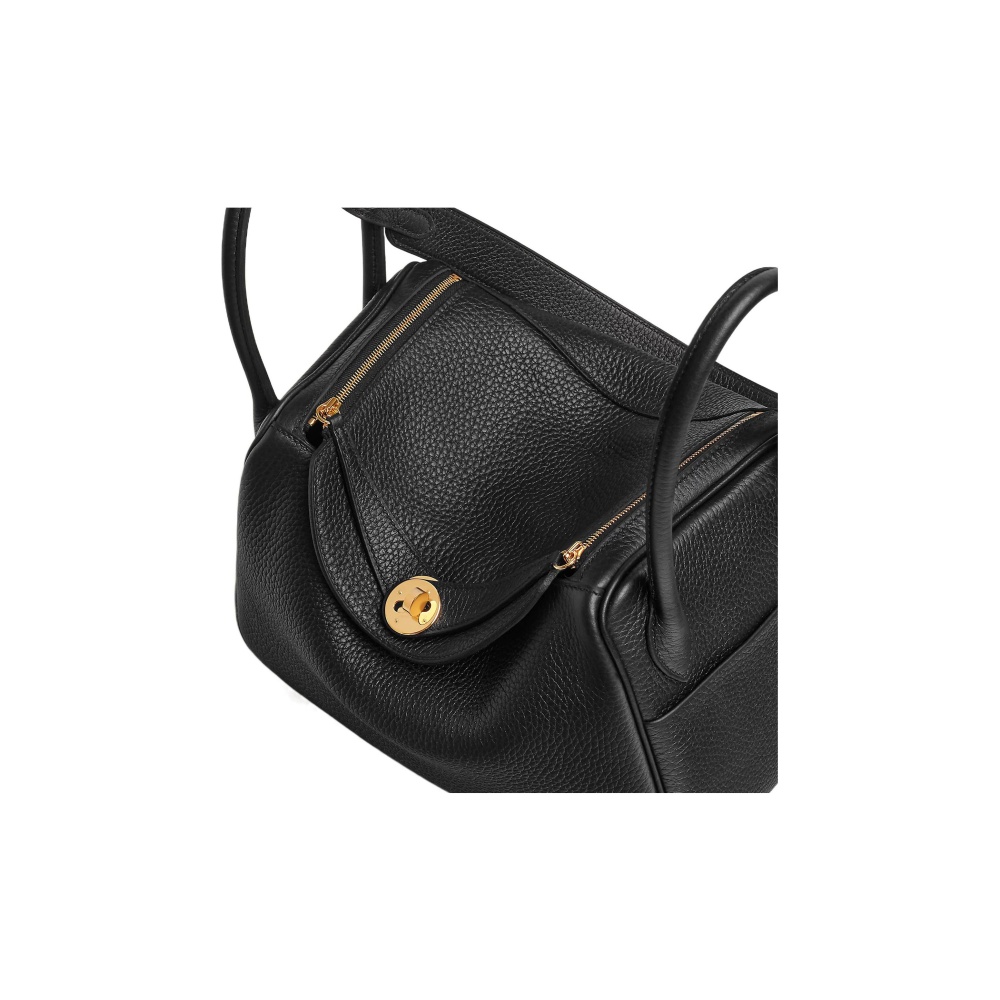 Hermès Lindy 26 Gelbgold Clemence Noir