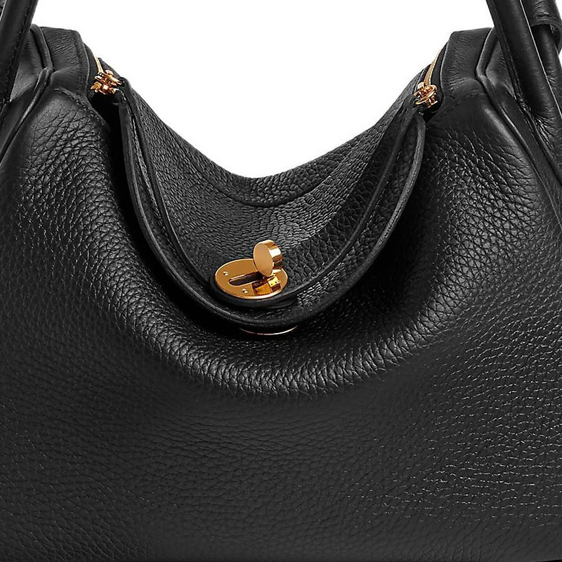 Hermès Lindy 26 Gelbgold Clemence Noir