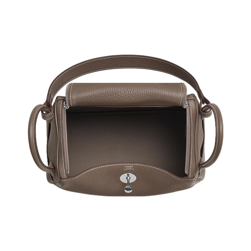Hermès Lindy 26 Palladiumauflage Clemence Etoupe