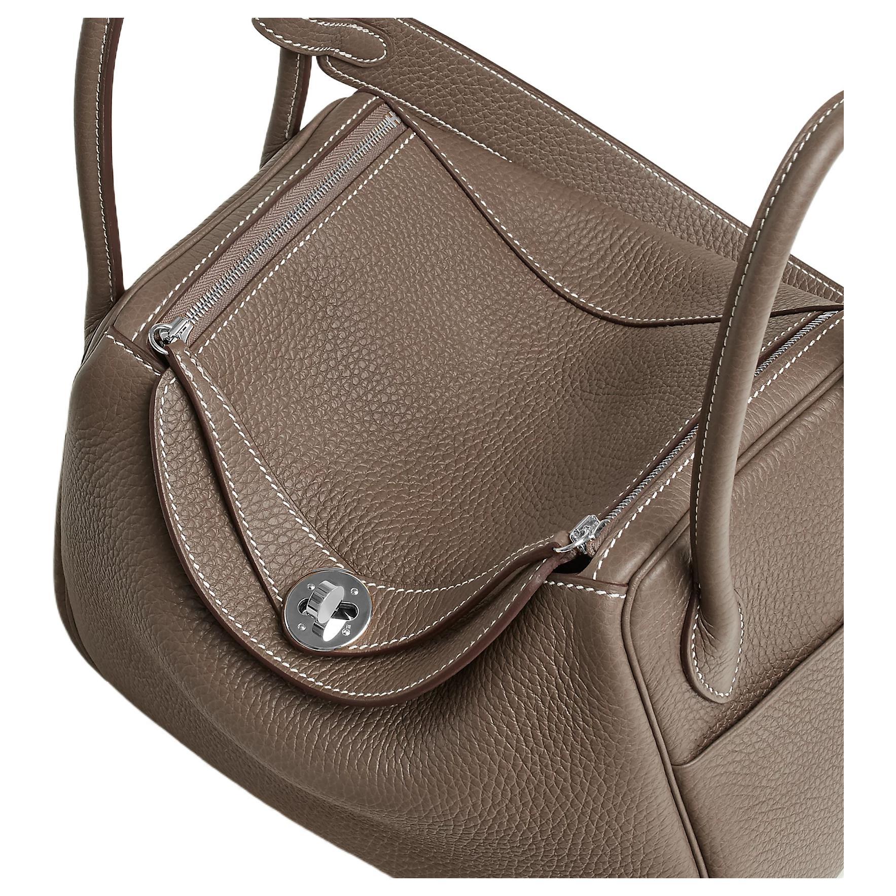 Hermès Lindy 26 Palladiumauflage Clemence Etoupe