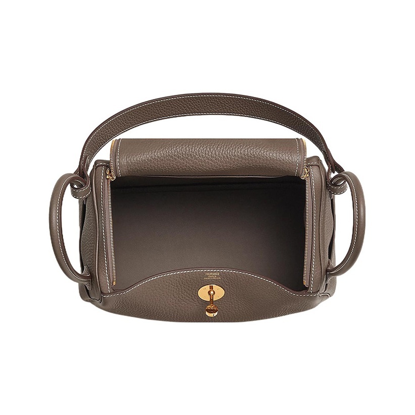 Hermès Lindy 26 Gelbgold Clemence Etoupe