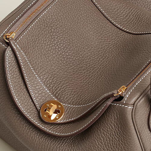 Hermès Lindy 26 Gelbgold Clemence Etoupe