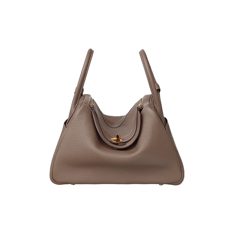 Hermès Lindy 30 Gelbgold Clemence Etoupe