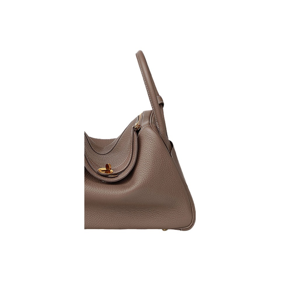 Hermès Lindy 30 Gelbgold Clemence Etoupe