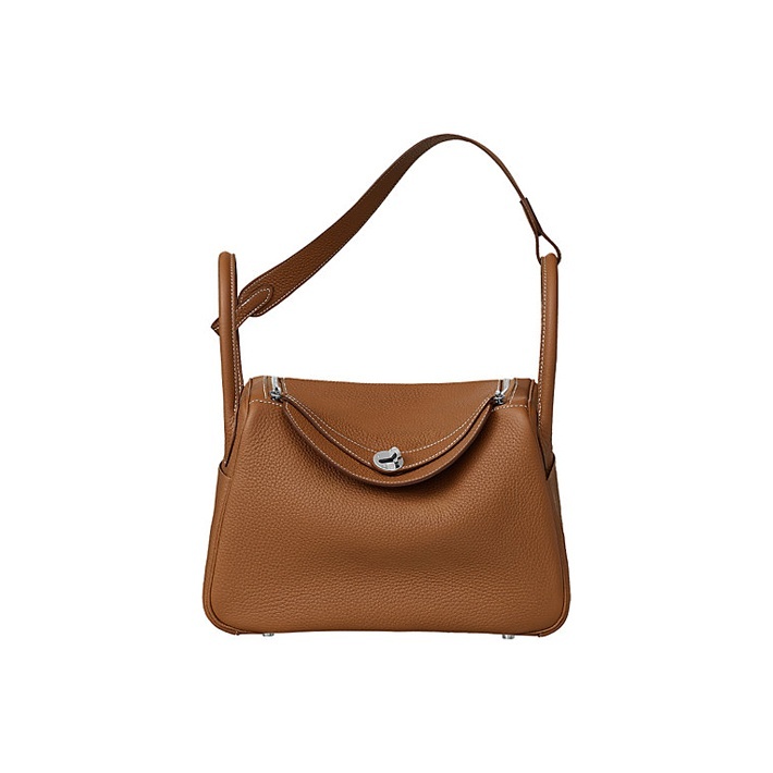Hermès Lindy 30 Palladiumauflage Clemence Gold