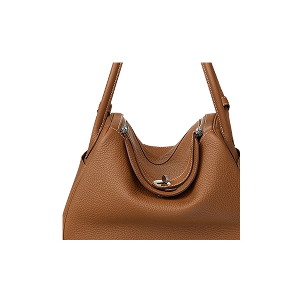 Hermès Lindy 30 Palladiumauflage Clemence Gold