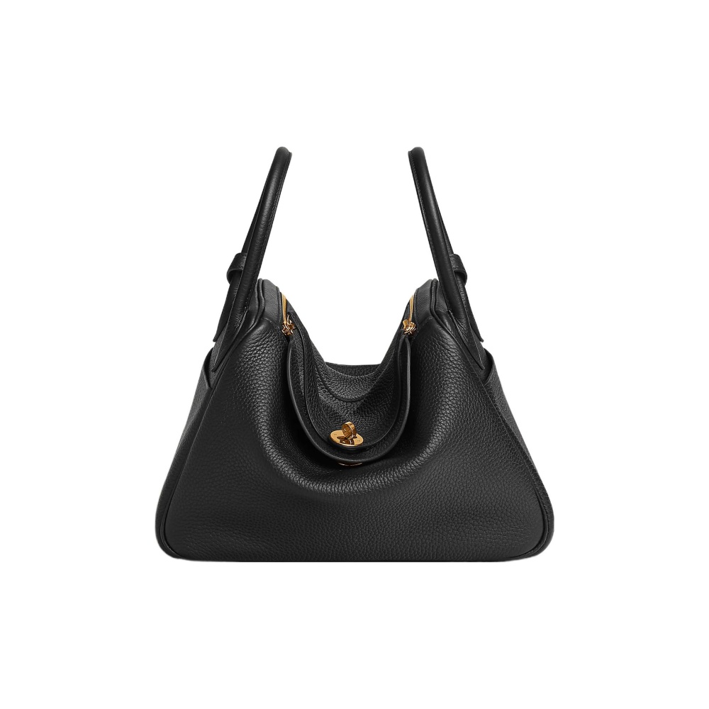 Hermès Lindy 30 Gelbgold Clemence Noir
