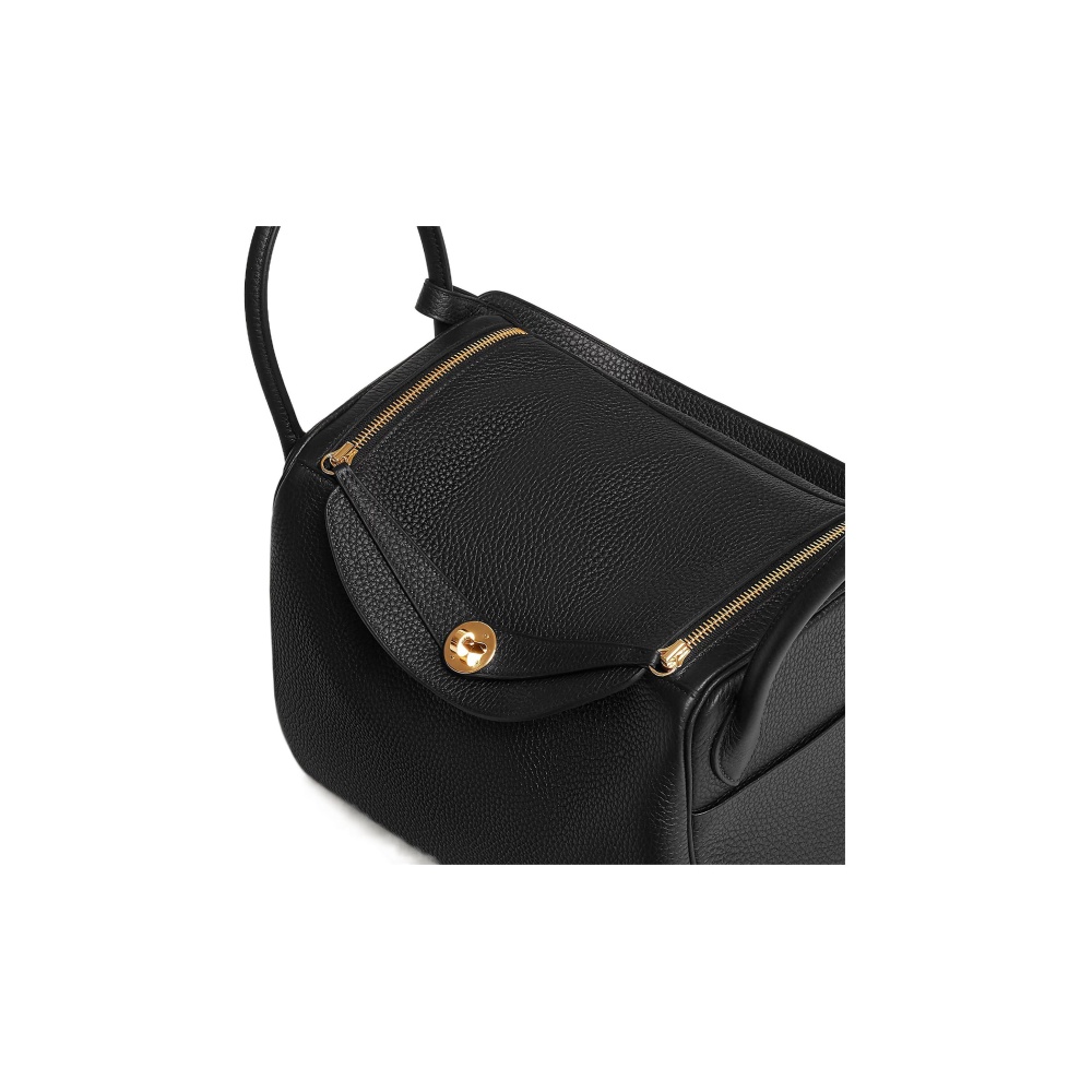 Hermès Lindy 30 Gelbgold Clemence Noir