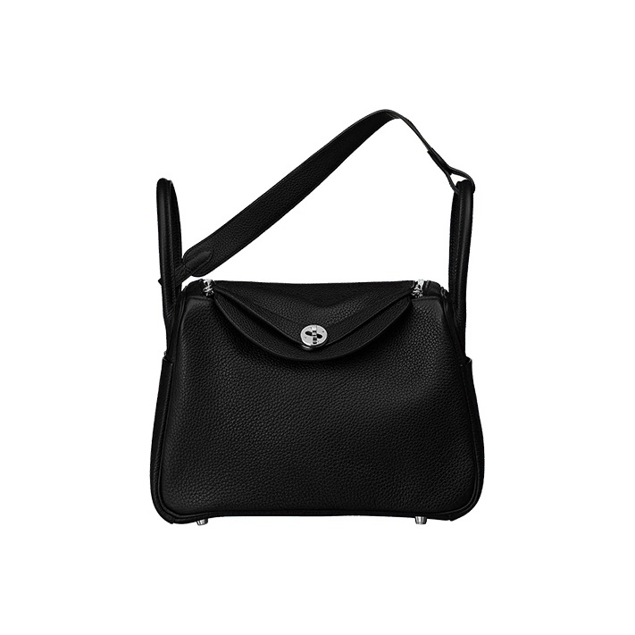 Hermès Lindy 30 Palladiumauflage Clemence Noir