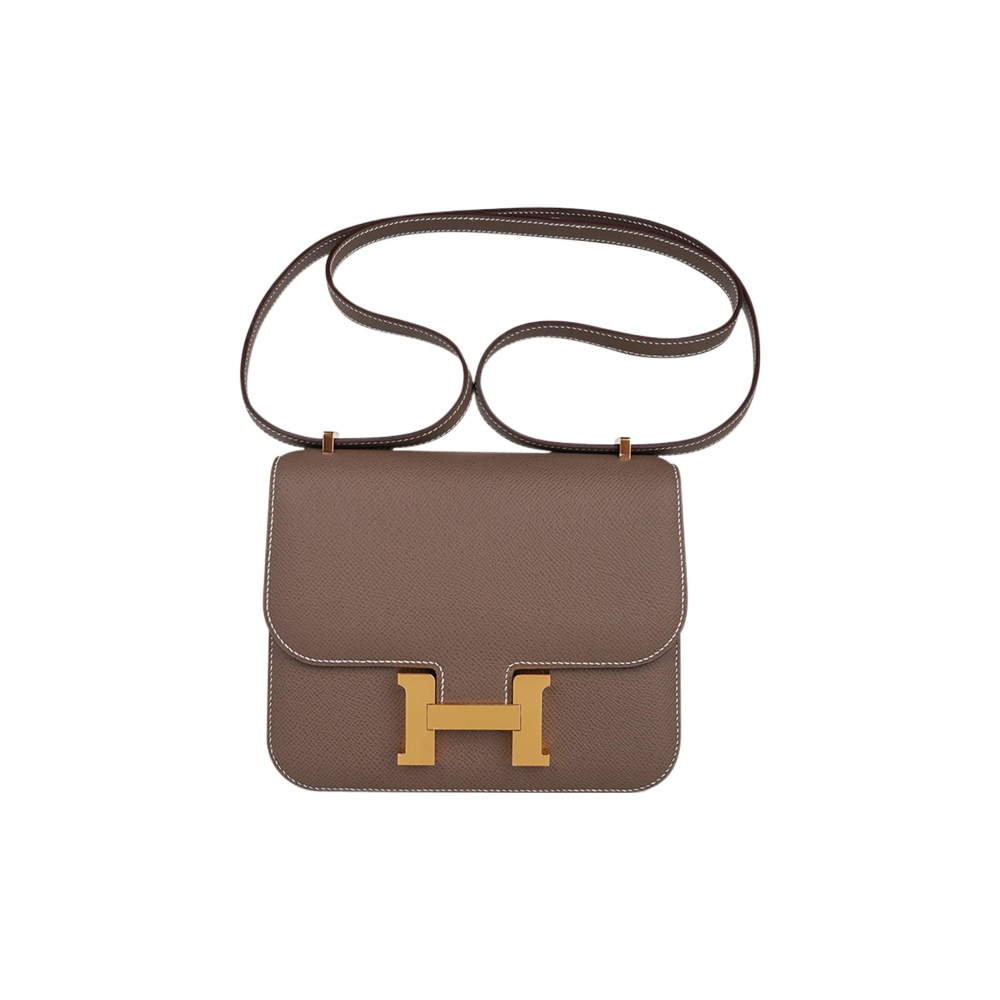 Hermès Constance 19 Gelbgold Epsom Etoupe