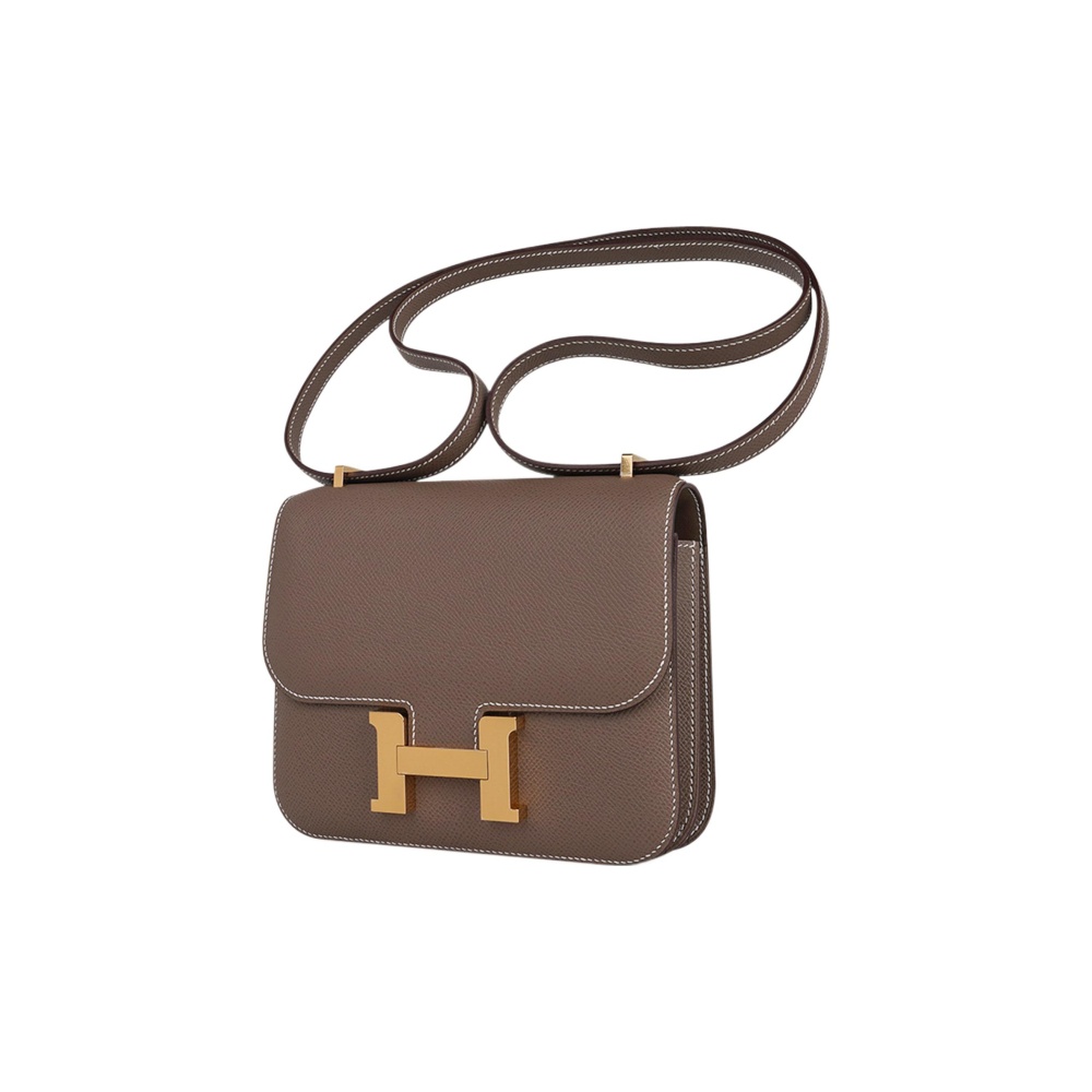 Hermès Constance 19 Gelbgold Epsom Etoupe