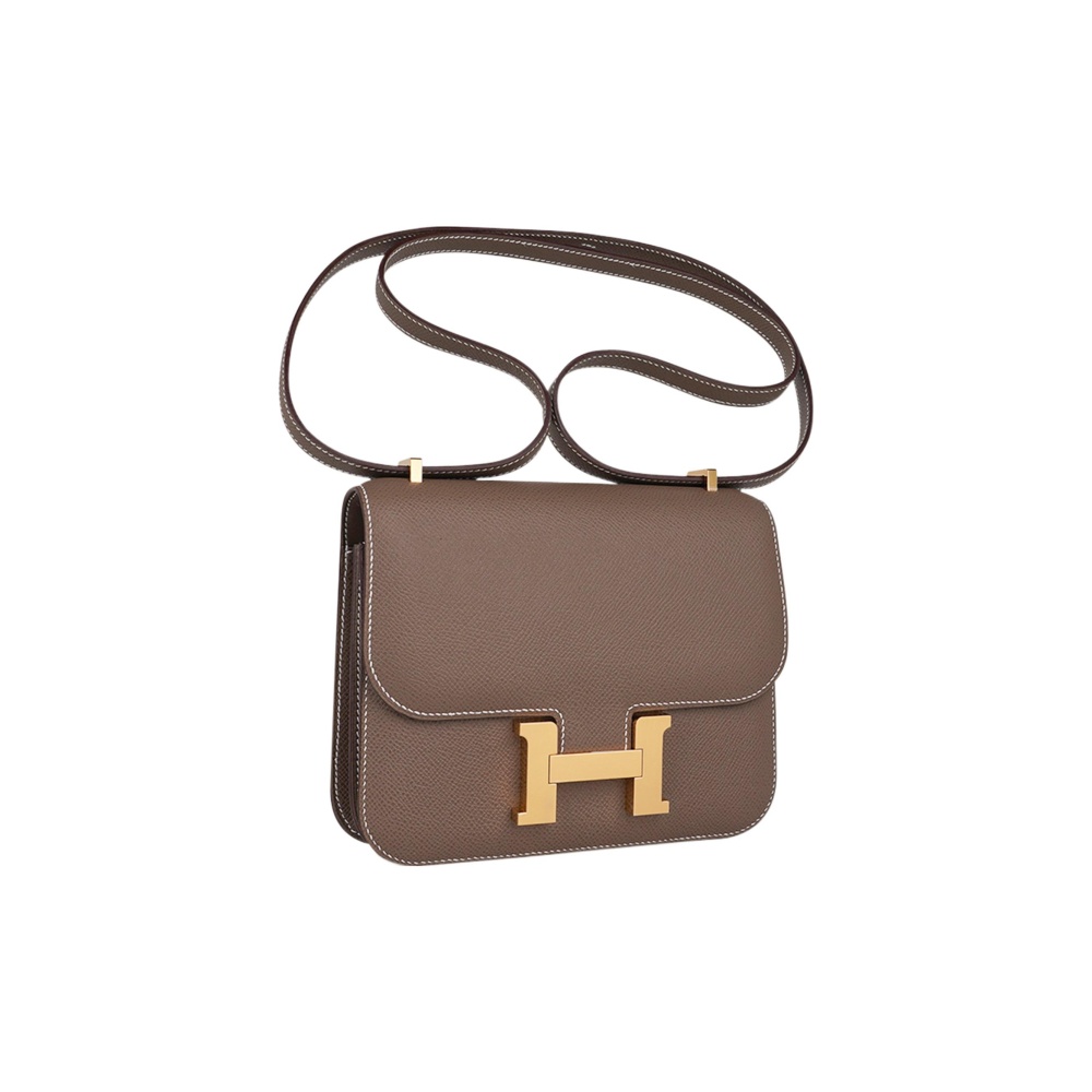 Hermès Constance 19 Gelbgold Epsom Etoupe