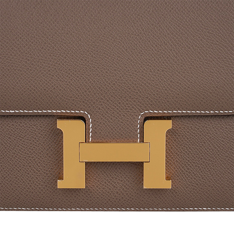 Hermès Constance 19 Gelbgold Epsom Etoupe
