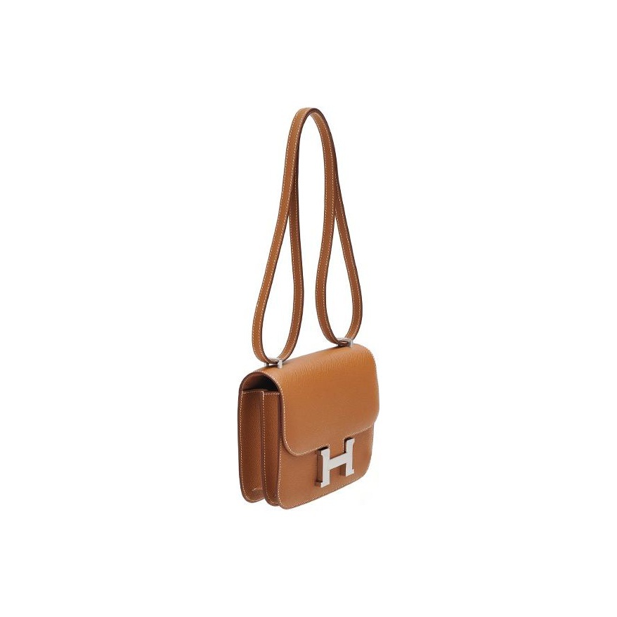Hermès Constance 19 Palladiumauflag Epsom Gold