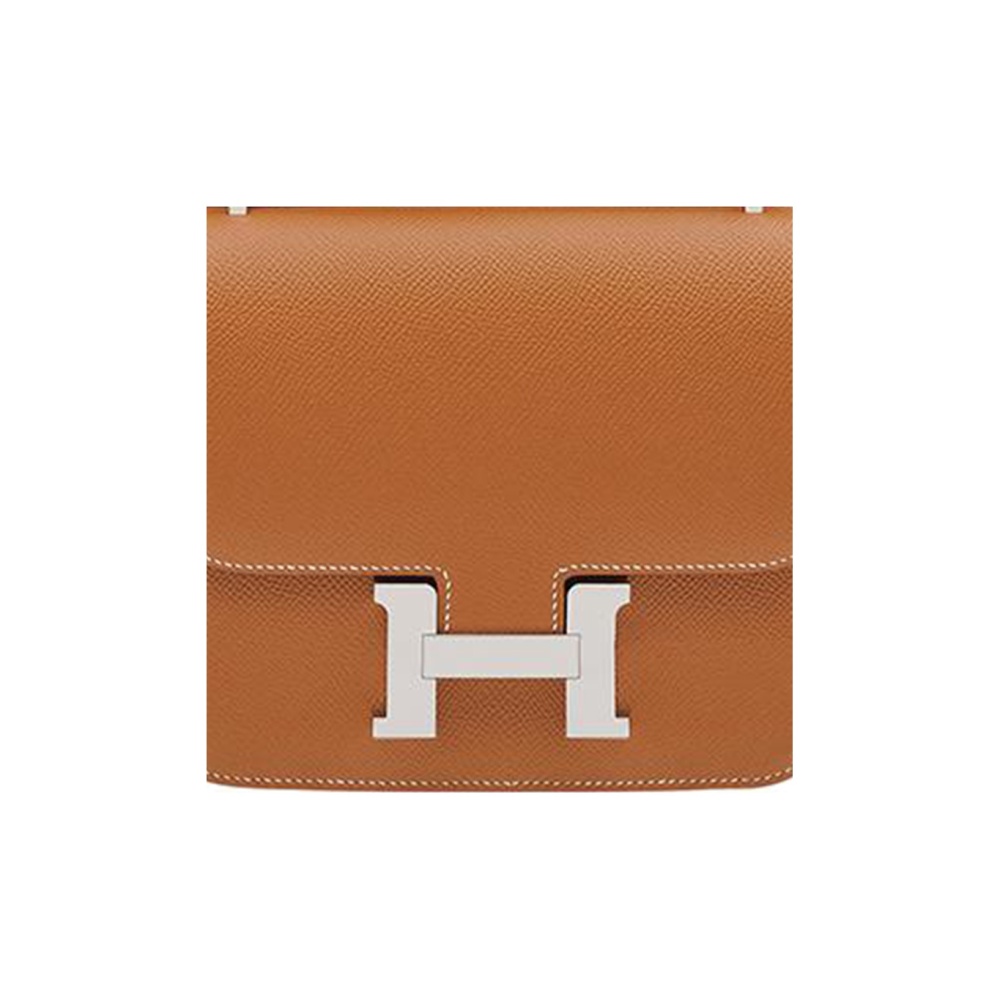 Hermès Constance 19 Palladiumauflag Epsom Gold