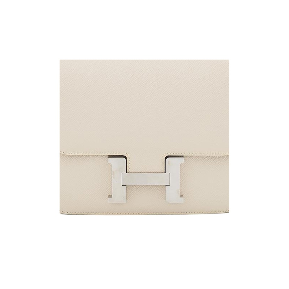 Hermès Constance 19 Palladiumauflag Epsom Craie