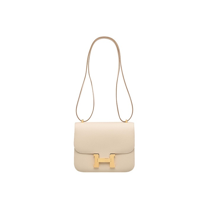 Hermès Constance 19 Gelbgold Epsom Craie