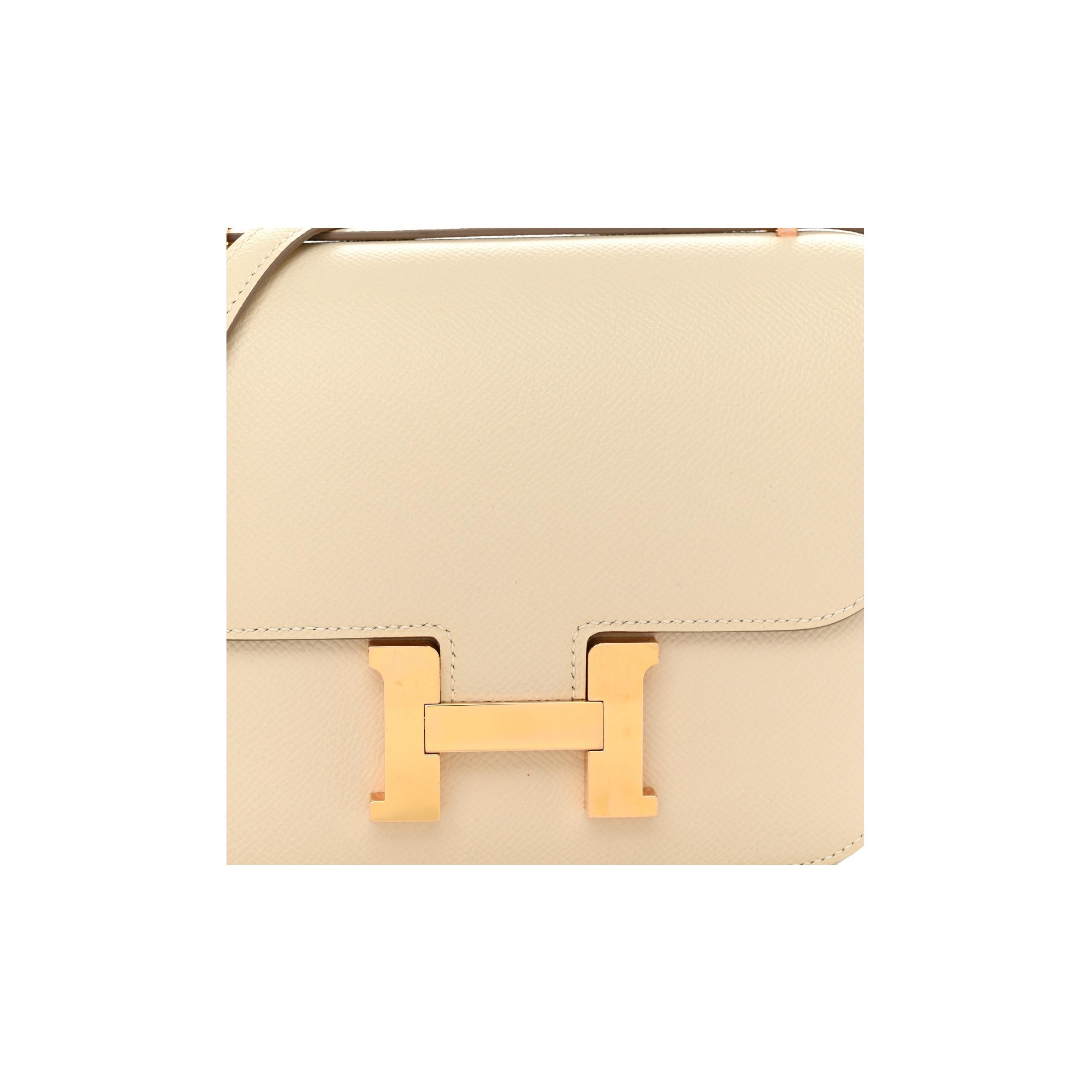 Hermès Constance 19 Gelbgold Epsom Craie