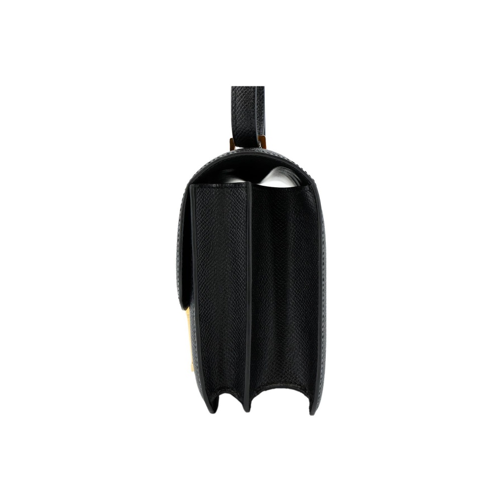 Hermès Constance 19 Gelbgold Epsom Noir