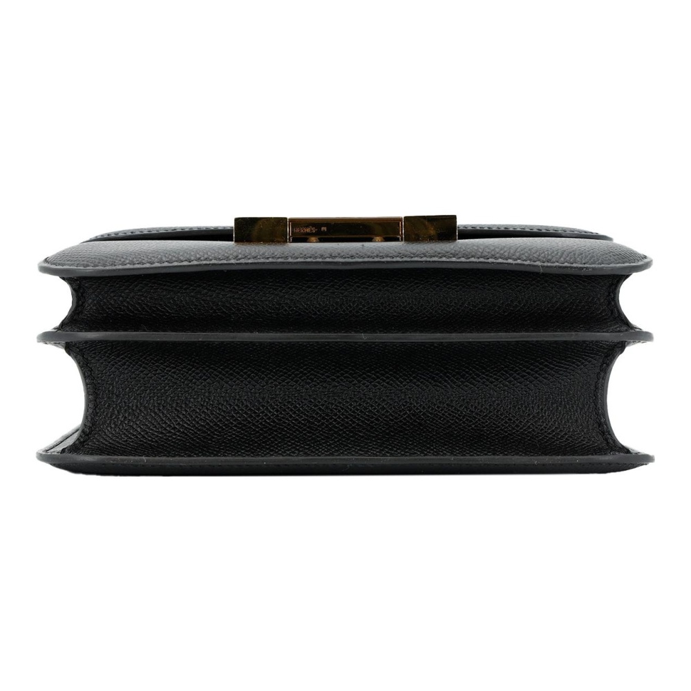 Hermès Constance 19 Gelbgold Epsom Noir