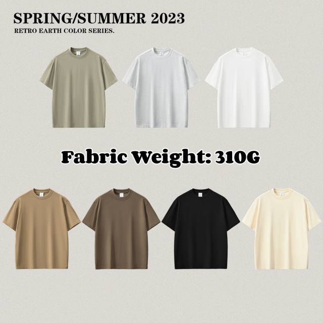Custom 310g T-shirt in 7 Different Color Options S337